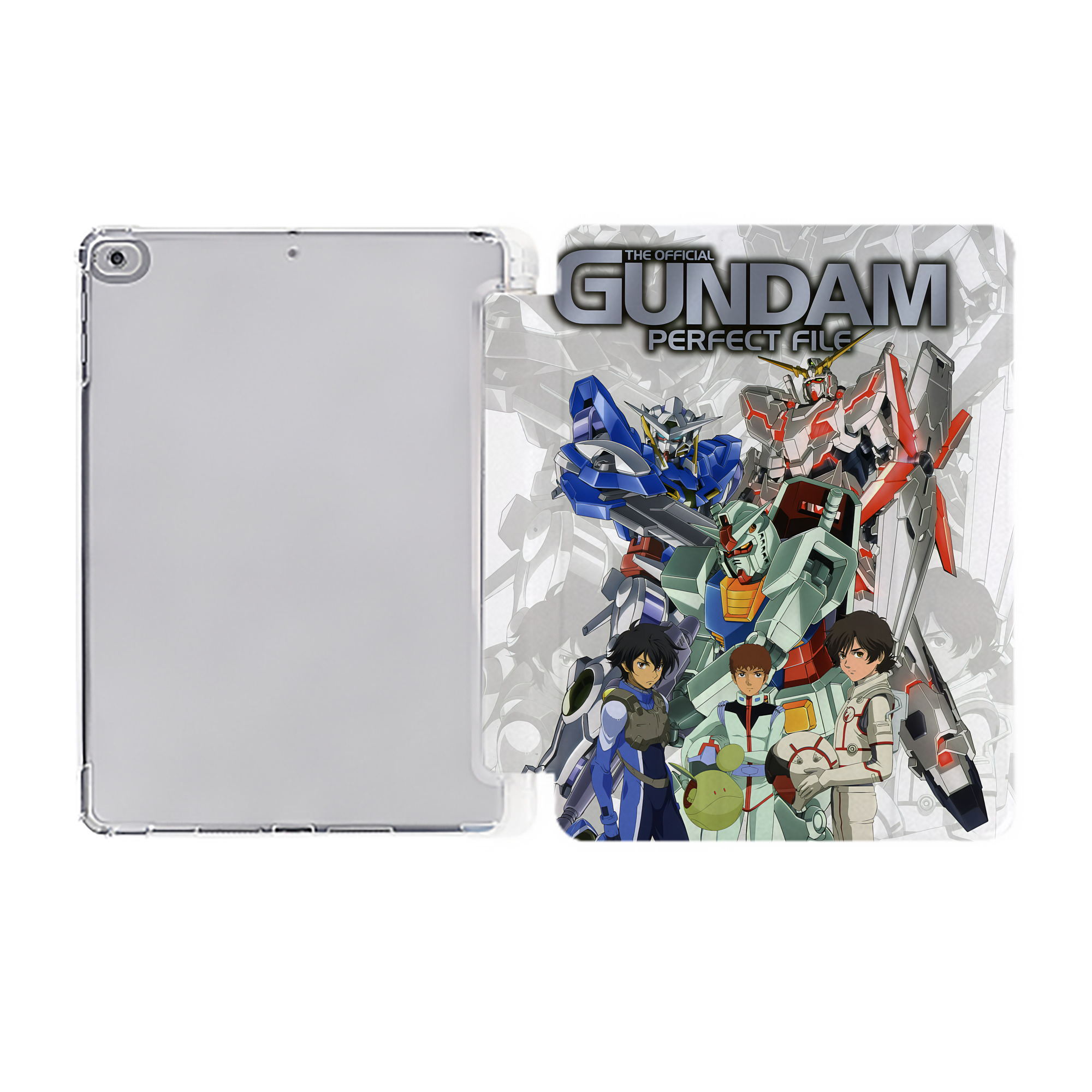（画像用） 機動戦士ガンダム Mobile Suit Gundam IPad ケース ペン収納付き 三つ折りスタンド PUレザー×シリコン 対応機種9.5/10.5/10.9インチ